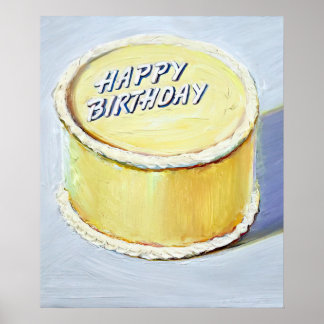 Póster wayne thiebaud - pastel de cumpleaños feliz 1975