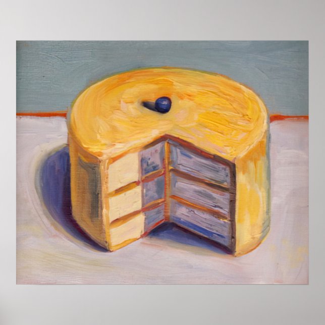 Póster wayne thiebaud - pastel de limón 1964 (Frente)
