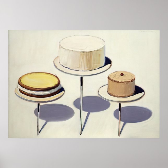 Póster wayne thiebaud - pasteles de exhibición 1963 (Frente)