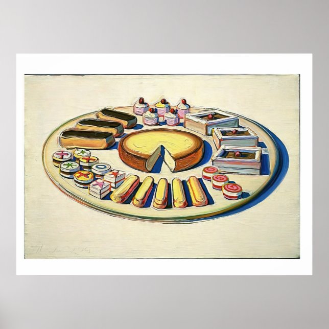 Póster wayne thiebaud - pasteles franceses 1963 (Frente)