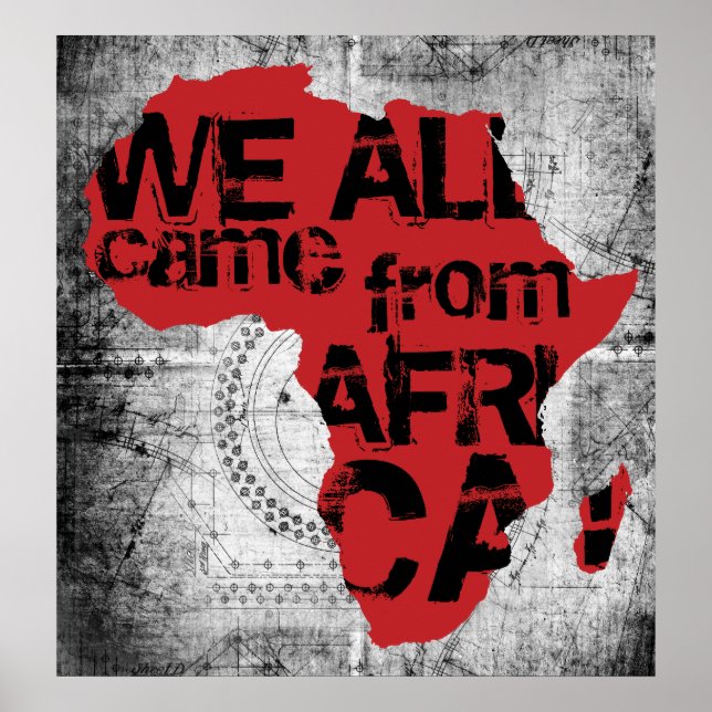 PÓSTER WE ALL CAME FROM AFRICA (Frente)