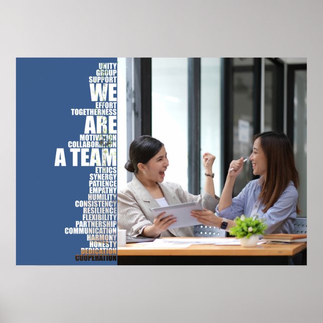 Póster WE ARE A TEAM Inspirational Wall Art for Offices (Frente)