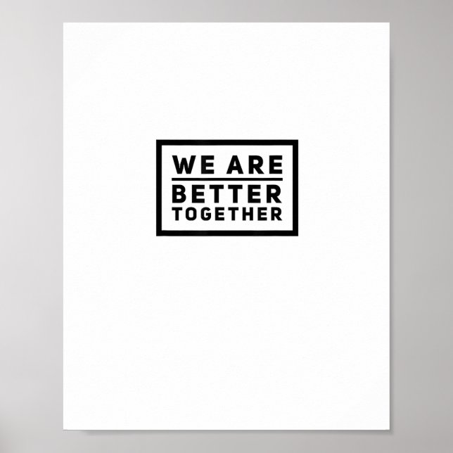 Póster We Are Better Together Teamwork Motivational Graph (Frente)