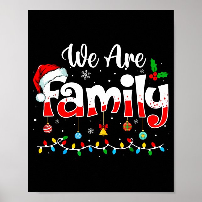 Póster We Are Family 2025 Christmas Pajama Funny Matching (Frente)
