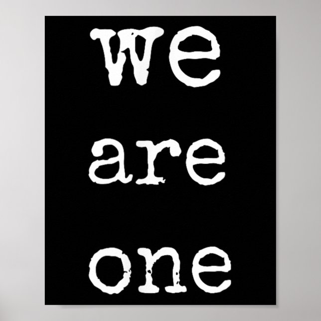 Póster We Are One Men Graphic Insre Tee Sitive Message  (Frente)