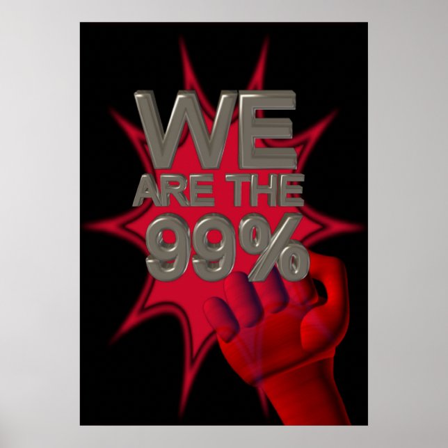 Póster We are the 99% Occupy movement fist poster/sign (Frente)