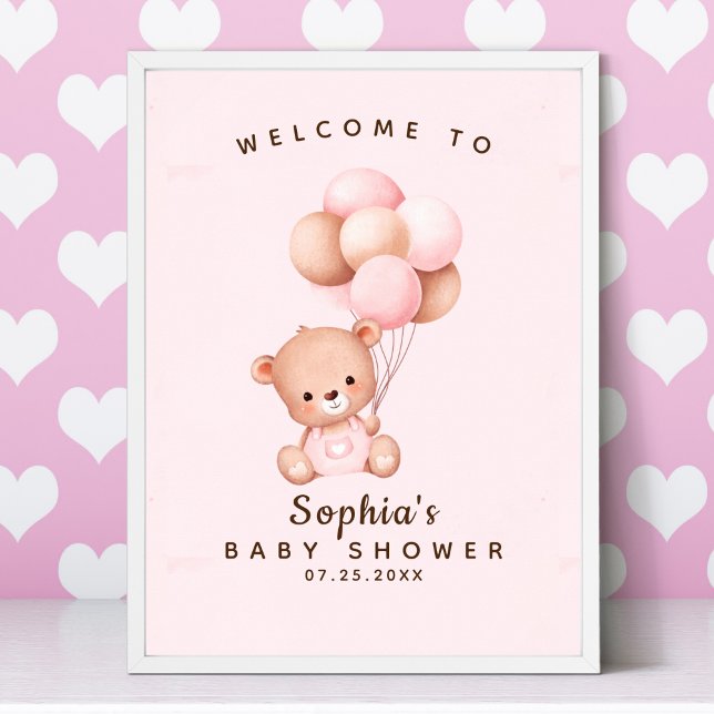 Póster We can Bearly Wait, Baby Shower Girl (Subido por el creador)