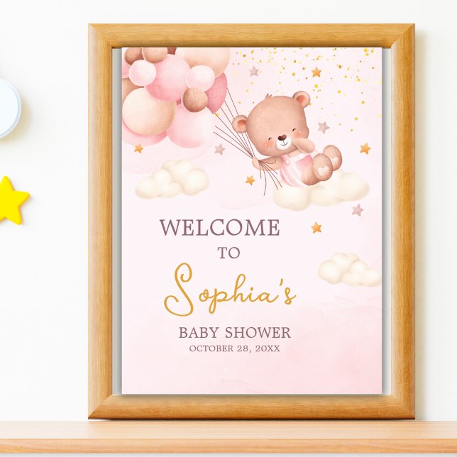 Póster We Can Bearly Wait, Bear Girl Baby Shower (Subido por el creador)