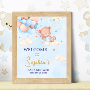Póster We Can Bearly Wait, Boy Baby Shower