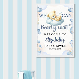 Póster We can Bearly wait - Teddy Bear Baby Shower Boy