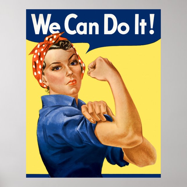 Póster We Can Do It! Rosie the Riveter (Frente)