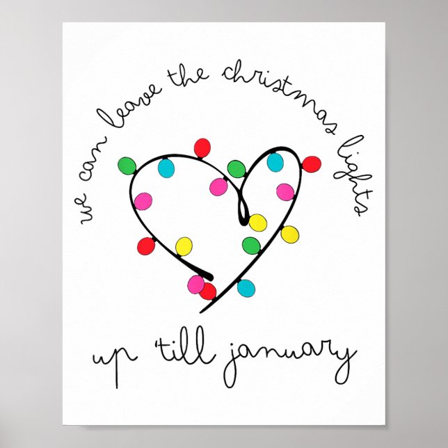 Póster We Can Leave The Christmas Lights Up til January  (Frente)