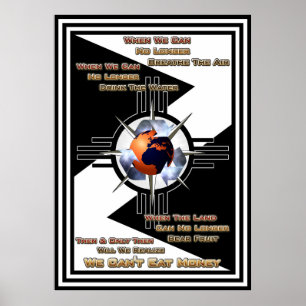 Póster We Can't Eat Money! Archival Poster