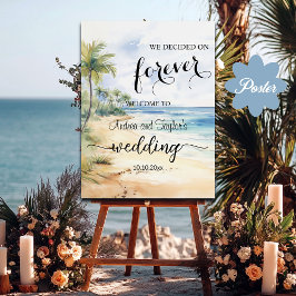 Póster We decided on Forever Elegant Wedding Welcome