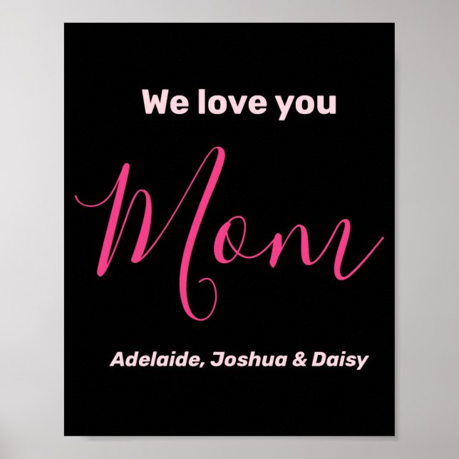 Póster We Love You Mom Nk Minimalist  (Frente)