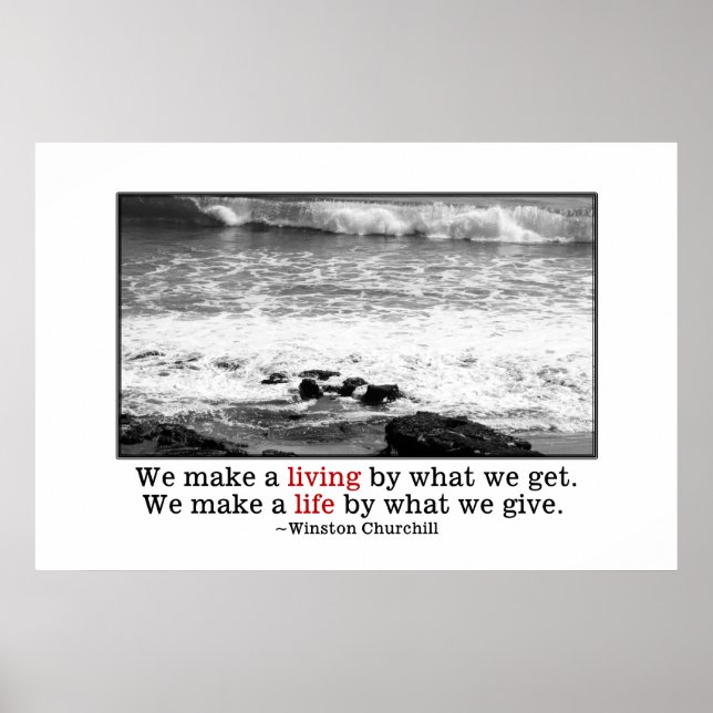 Póster We make a life by what we give (Frente)