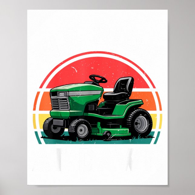 Póster We Ride At Dawn Riding Lawn Mower Toddler Funny Mo (Frente)