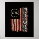 Póster We The People American History 1776 Independence<br><div class="desc">We The People American History 1776 Independence Day Vintage Gift. Perfect gift for your dad,  mom,  papa,  men,  women,  friend and family members on Thanksgiving Day,  Christmas Day,  Mothers Day,  Fathers Day,  4th of July,  1776 Independent day,  Veterans Day,  Halloween Day,  Patrick's Day</div>