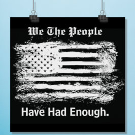 Póster We The People Distressed Flag