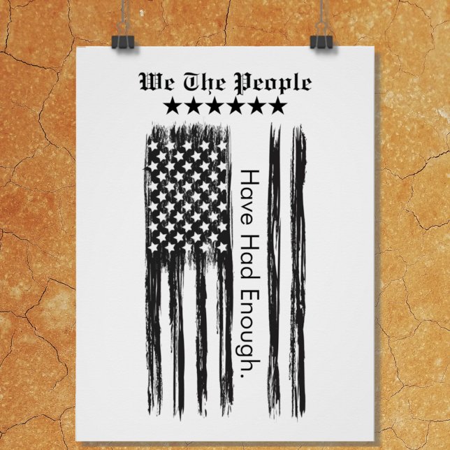 Póster We The People Distressed Flag Vertical (Subido por el creador)