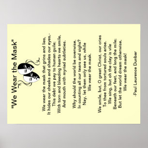 Póster "We Wear the Mask" Poem Poster