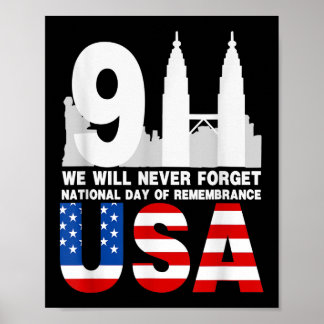 Póster We will never forget,national day of remembrance p
