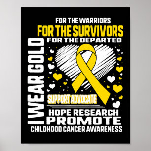 Póster Wear Gold Para Los Guerreros Que Conceden El Cánce