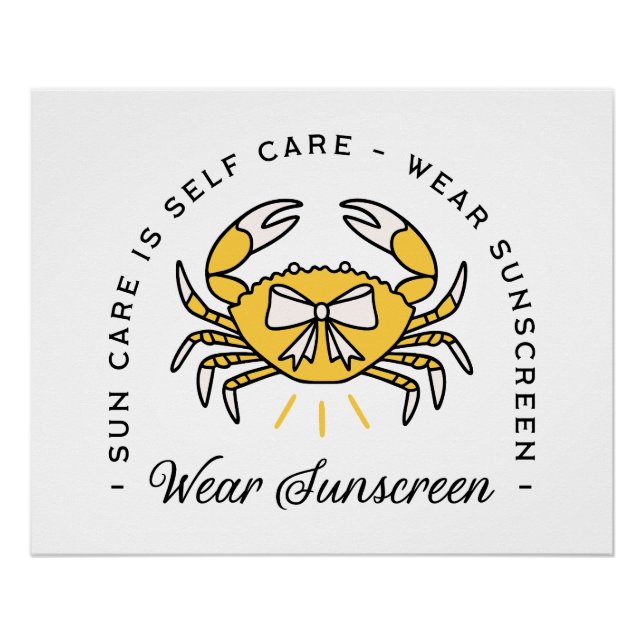 Póster Wear sunscreen apply spf sun protection reminder (Anverso)