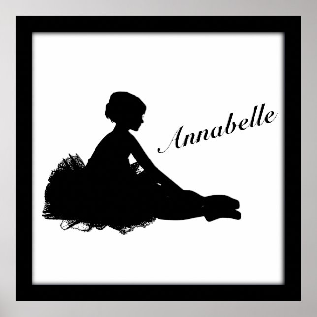 Póster Weary Ballerina Personalizada con Nombre (Frente)