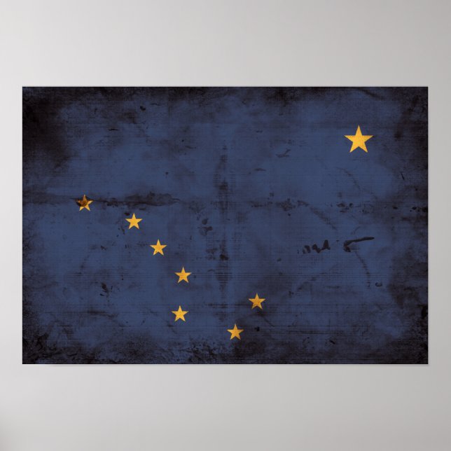 Póster Weathered Alaska Flag (Frente)