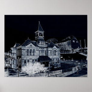 Póster Webster House y el Centro Kauffman