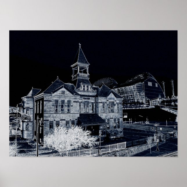 Póster Webster House y el Centro Kauffman (Frente)