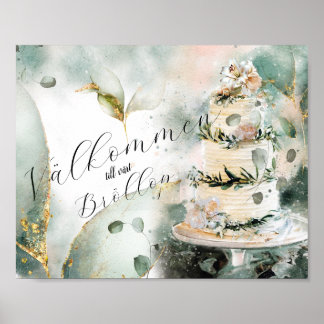 Póster  Wedding cake Elegant bröllop Poster