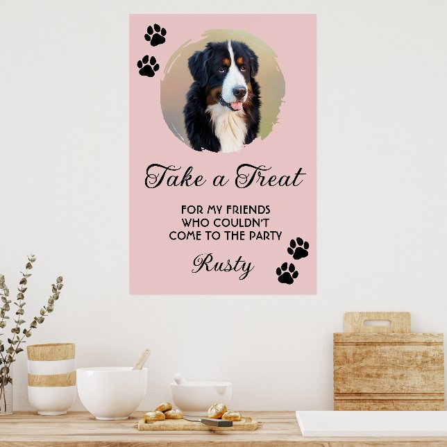 Póster Wedding Dog Biscuit Bar with Photo (Cocina)