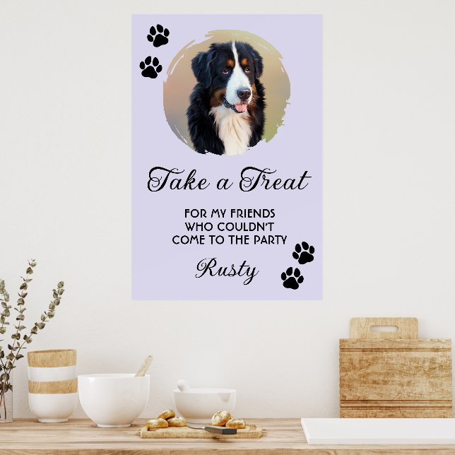 Póster Wedding Dog Biscuit Bar with Photo (Cocina)