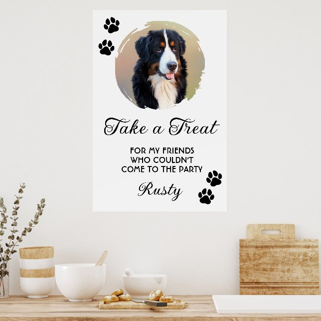 Póster Wedding Dog Biscuit Bar with Photo (Cocina)