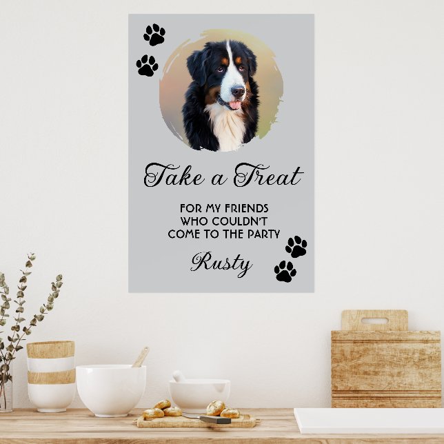 Póster Wedding Dog Biscuit Bar with Photo (Cocina)