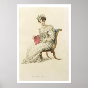 Póster Wedding dress, fashion plate from Ackermann's Repo