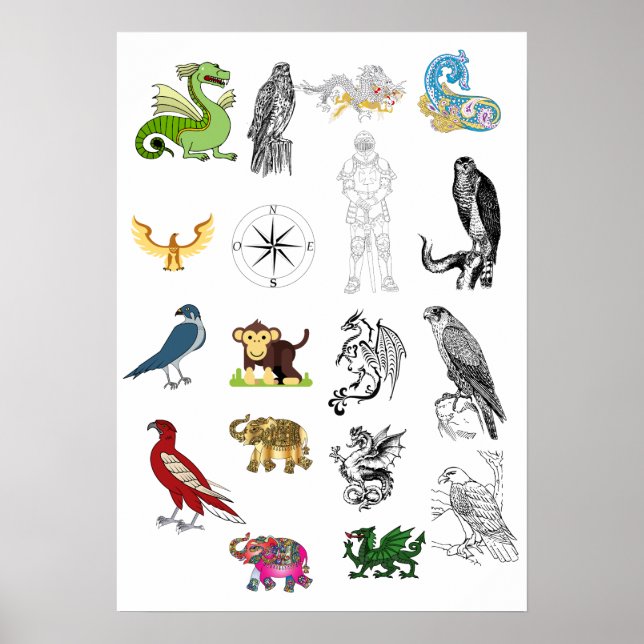 Póster Wedding Invitation Poster | Elegant Animal Art (Frente)