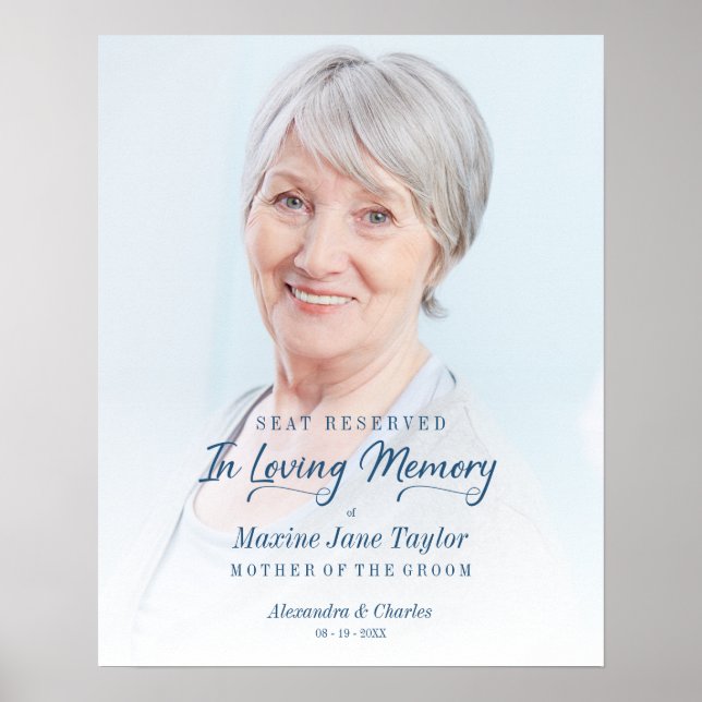 Póster Wedding Loving Memory Reserved Seat Loved O (Frente)