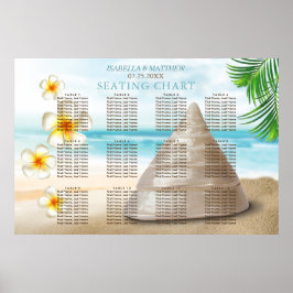 Póster Wedding on the Beach - Seating Chart