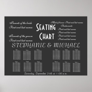 Póster Wedding Seating Chart