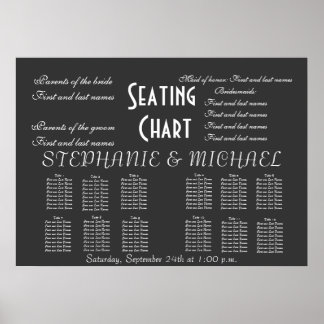 Póster Wedding Seating Chart