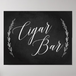 Póster Wedding Sign – Cigar Bar Wedding Chalkboard Sign