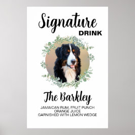 Póster Wedding Signature Drink Dog Photo