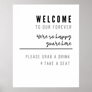Póster Wedding welcome sign