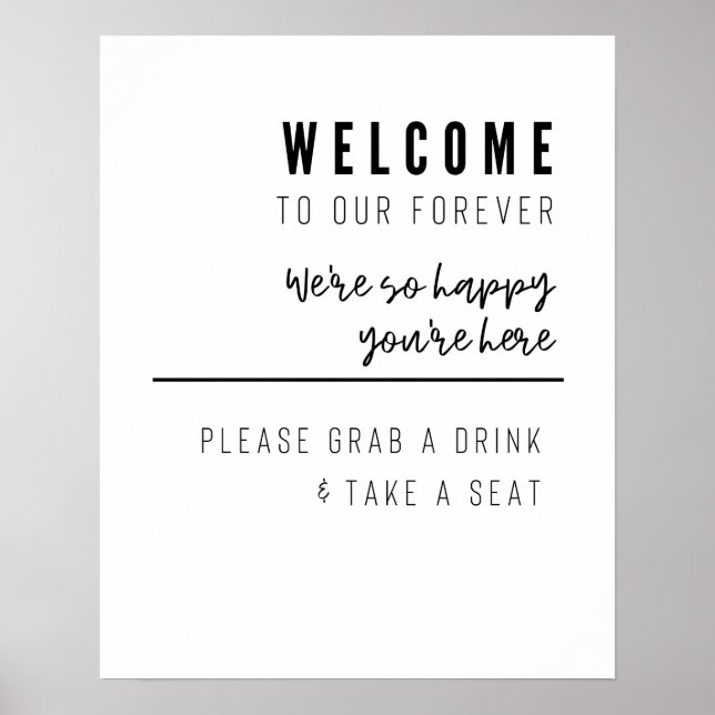 Póster Wedding welcome sign (Frente)
