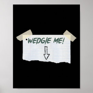 Póster Wedgie Me Divertido Diciendo Con La Cinta Y La Guí