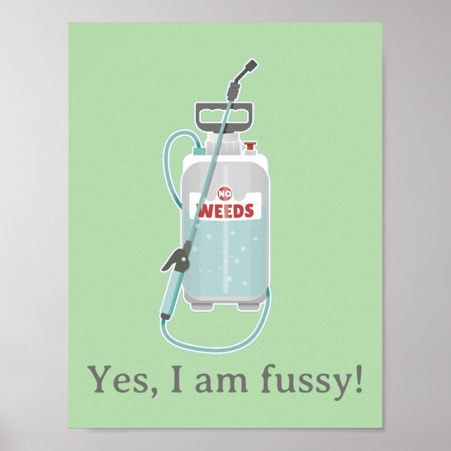 Póster weed spray garden maintenance (Frente)