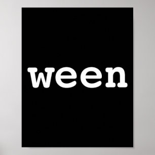 Póster Ween Funny Halloween Pareja Con Hallo